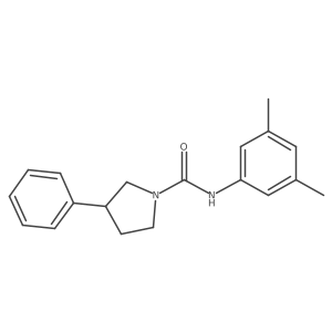 N-(3,5-dimethylphenyl)-3-phenylpyrrolidine-1-carboxamide结构式