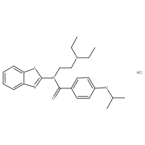 N-(benzo[d]thiazol-2-yl)-N-(2-(diethylamino)ethyl)-4-isopropoxybenzamide hydrochloride结构式