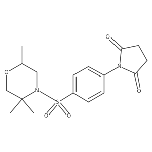 1-[4-[(2,5,5-Trimethyl-4-morpholinyl)sulfonyl]phenyl]-2,5-pyrrolidinedione结构式