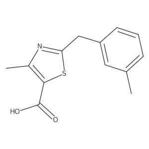 4-Methyl-2-[(3-methylphenyl)methyl]-5-thiazolecarboxylic acid Structure