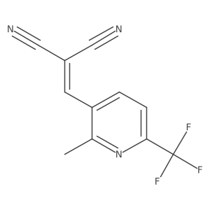 {[2-Methyl-6-(trifluoromethyl)pyridin-3-yl]methylene}malononitrile Structure