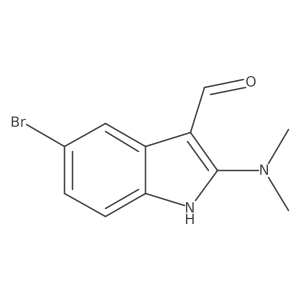 5-bromo-2-(dimethylamino)-1H-indole-3-carbaldehyde Structure