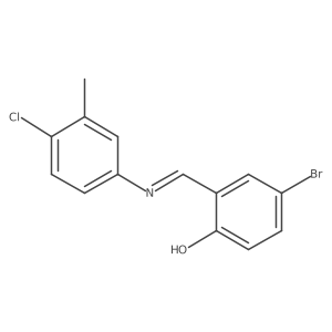 4-bromo-2-{(E)-[(4-chloro-3-methylphenyl)imino]methyl}phenol结构式