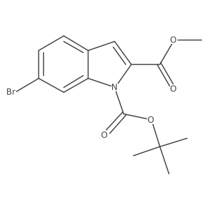 1-Tert-butyl 2-methyl 6-bromo-1h-indole-1,2-dicarboxylate结构式
