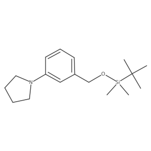 1-[3-(Tert-butyldimethylsilyloxymethyl)phenyl]pyrrolidine Structure