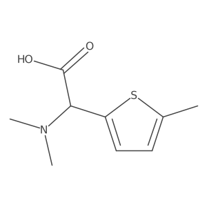 2-(Dimethylamino)-2-(5-methylthiophen-2-yl)acetic acid结构式
