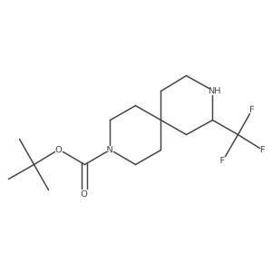 3,9-Diazaspiro[5.5]undecane-3-carboxylic acid, 8-(trifluoromethyl)-, 1,1-dimethylethyl ester Structure