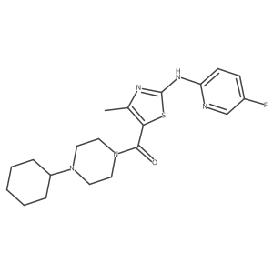 (4-Cyclohexylpiperazin-1-yl)(2-((5-fluoropyridin-2-yl)amino)-4-methylthiazol-5-yl)methanone Structure