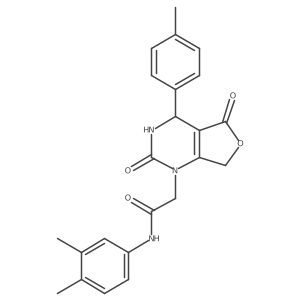 N-(3,4-dimethylphenyl)-2-(2,5-dioxo-4-(p-tolyl)-3,4-dihydrofuro[3,4-d]pyrimidin-1(2H,5H,7H)-yl)acetamide结构式