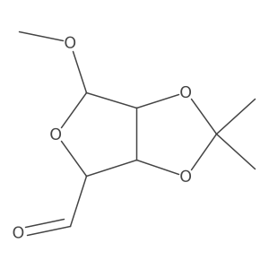 (3AS,4R,6S,6aS)-6-methoxy-2,2-dimethyltetrahydrofuro[3,4-d][1,3]dioxole-4-carbaldehyde Structure