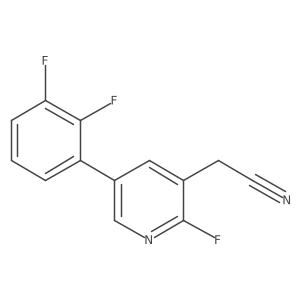 3-Pyridineacetonitrile, 5-(2,3-difluorophenyl)-2-fluoro- Structure