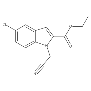 5-chloro-1-cyanomethyl-1H-indole-2-carboxylic acid ethyl ester Structure