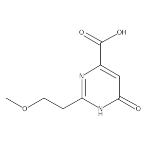 2-(2-Methoxyethyl)-6-oxo-3,6-dihydropyrimidine-4-carboxylic acid结构式