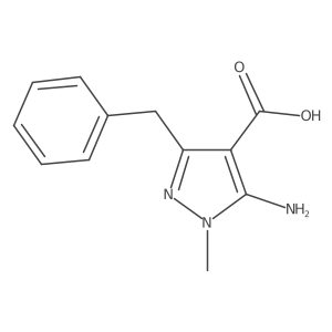 5-amino-3-benzyl-1-methyl-1H-pyrazole-4-carboxylic acid Structure