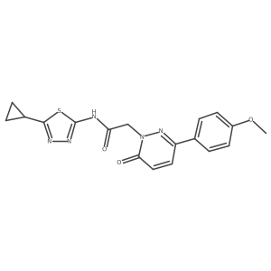 N-[(2E)-5-cyclopropyl-1,3,4-thiadiazol-2(3H)-ylidene]-2-[3-(4-methoxyphenyl)-6-oxopyridazin-1(6H)-yl]acetamide结构式