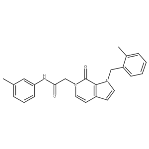 2-[1-(2-methylbenzyl)-7-oxo-1,7-dihydro-6H-pyrrolo[2,3-c]pyridin-6-yl]-N-(3-methylphenyl)acetamide结构式