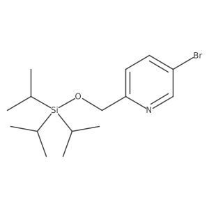 (5-Bromopyridin-2-yl)methoxy-tri(propan-2-yl)silane结构式
