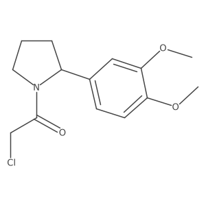 2-Chloro-1-[2-(3,4-dimethoxyphenyl)pyrrolidin-1-yl]ethan-1-one Structure