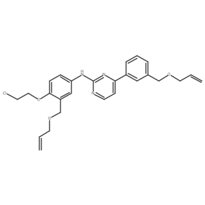 N-[4-(2-chloroethoxy)-3-(prop-2-enoxymethyl)phenyl]-4-[3-(prop-2-enoxymethyl)phenyl]pyrimidin-2-amine结构式