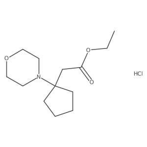 Ethyl 2-[1-(morpholin-4-yl)cyclopentyl]acetate hydrochloride结构式