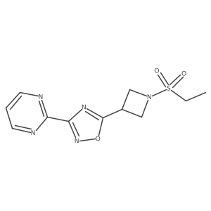 5-(1-(Ethylsulfonyl)azetidin-3-yl)-3-(pyrimidin-2-yl)-1,2,4-oxadiazole Structure