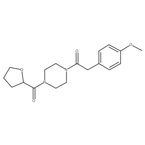2-(4-Methoxyphenyl)-1-[4-(oxolane-2-carbonyl)piperazin-1-yl]ethanone Structure