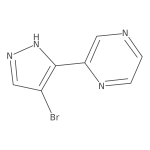 2-(4-bromo-1H-pyrazol-3-yl)pyrazine Structure