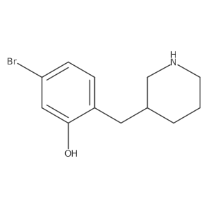 5-Bromo-2-[(piperidin-3-yl)methyl]phenol Structure