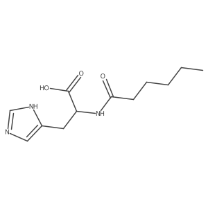 N-(1-Oxohexyl)histidine结构式