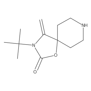 3-(tert-Butyl)-4-methylene-1-oxa-3,8-diazaspiro[4.5]decan-2-one结构式