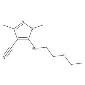 5-[(2-ethoxyethyl)amino]-1,3-dimethyl-1H-pyrazole-4-carbonitrile Structure