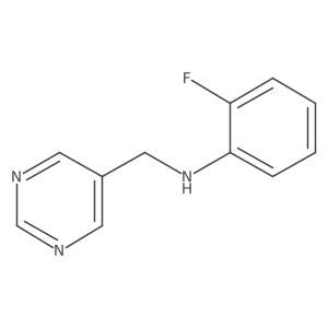 2-fluoro-N-(pyrimidin-5-ylmethyl)aniline结构式