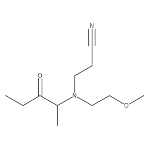 Propanenitrile, 3-[(2-methoxyethyl)(1-methyl-2-oxobutyl)amino]-结构式