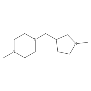 1-Methyl-4-[(1-methyl-3-pyrrolidinyl)methyl]piperazine结构式