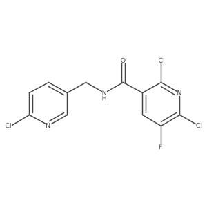2,6-dichloro-N-[(6-chloropyridin-3-yl)methyl]-5-fluoropyridine-3-carboxamide结构式