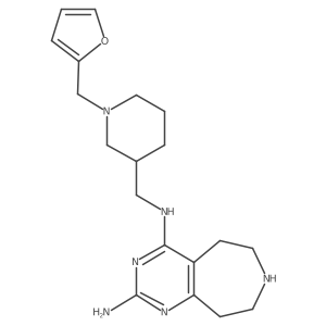 N4-((1-(Furan-2-ylmethyl)piperidin-3-yl)methyl)-6,7,8,9-tetrahydro-5H-pyrimido[4,5-d]azepine-2,4-diamine Structure