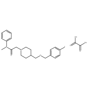 2-(4-(((4-fluorobenzyl)oxy)methyl)piperidin-1-yl)-N-methyl-N-phenylacetamide oxalate结构式