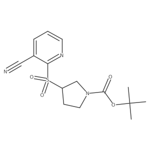 tert-Butyl 3-((3-cyanopyridin-2-yl)sulfonyl)pyrrolidine-1-carboxylate结构式