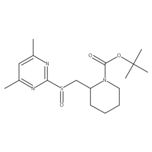 tert-Butyl 2-(((4,6-dimethylpyrimidin-2-yl)sulfinyl)methyl)piperidine-1-carboxylate结构式