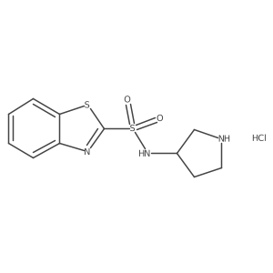(R)-N-(pyrrolidin-3-yl)benzo[d]thiazole-2-sulfonamide hydrochloride结构式
