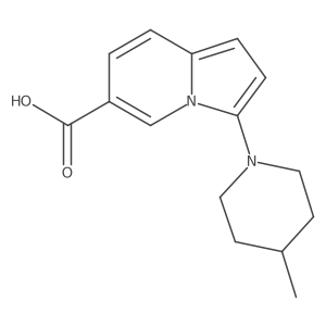 3-(4-Methylpiperidin-1-Yl)Indolizine-6-Carboxylic Acid Structure