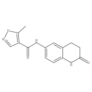 5-methyl-N-(2-oxo-1,2,3,4-tetrahydroquinolin-6-yl)isoxazole-4-carboxamide结构式