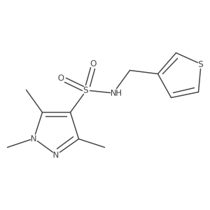 1,3,5-trimethyl-N-(thiophen-3-ylmethyl)-1H-pyrazole-4-sulfonamide Structure