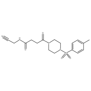 N-(cyanomethyl)-4-[4-(4-methylbenzenesulfonyl)piperazin-1-yl]-4-oxobutanamide Structure