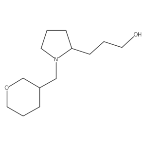 3-(1-((Tetrahydro-2H-pyran-3-yl)methyl)pyrrolidin-2-yl)propan-1-ol结构式