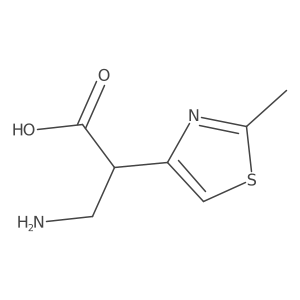 3-Amino-2-(2-methyl-1,3-thiazol-4-yl)propanoic acid结构式