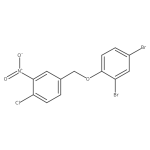 Benzene, 1-chloro-4-[(2,4-dibromophenoxy)methyl]-2-nitro-结构式