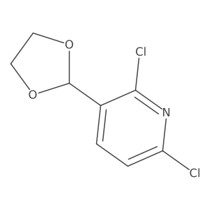 2,6-Dichloro-3-(1,3-dioxolan-2-yl)pyridine Structure