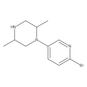 1-(6-Bromopyridin-3-yl)-2,5-dimethylpiperazine结构式