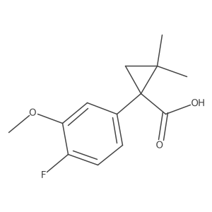 1-(4-Fluoro-3-methoxyphenyl)-2,2-dimethylcyclopropane-1-carboxylic acid Structure